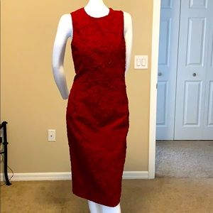 Michael Kors Collection, Made in Italy Silk Pencil Sheath Midi Dress 8 NWT